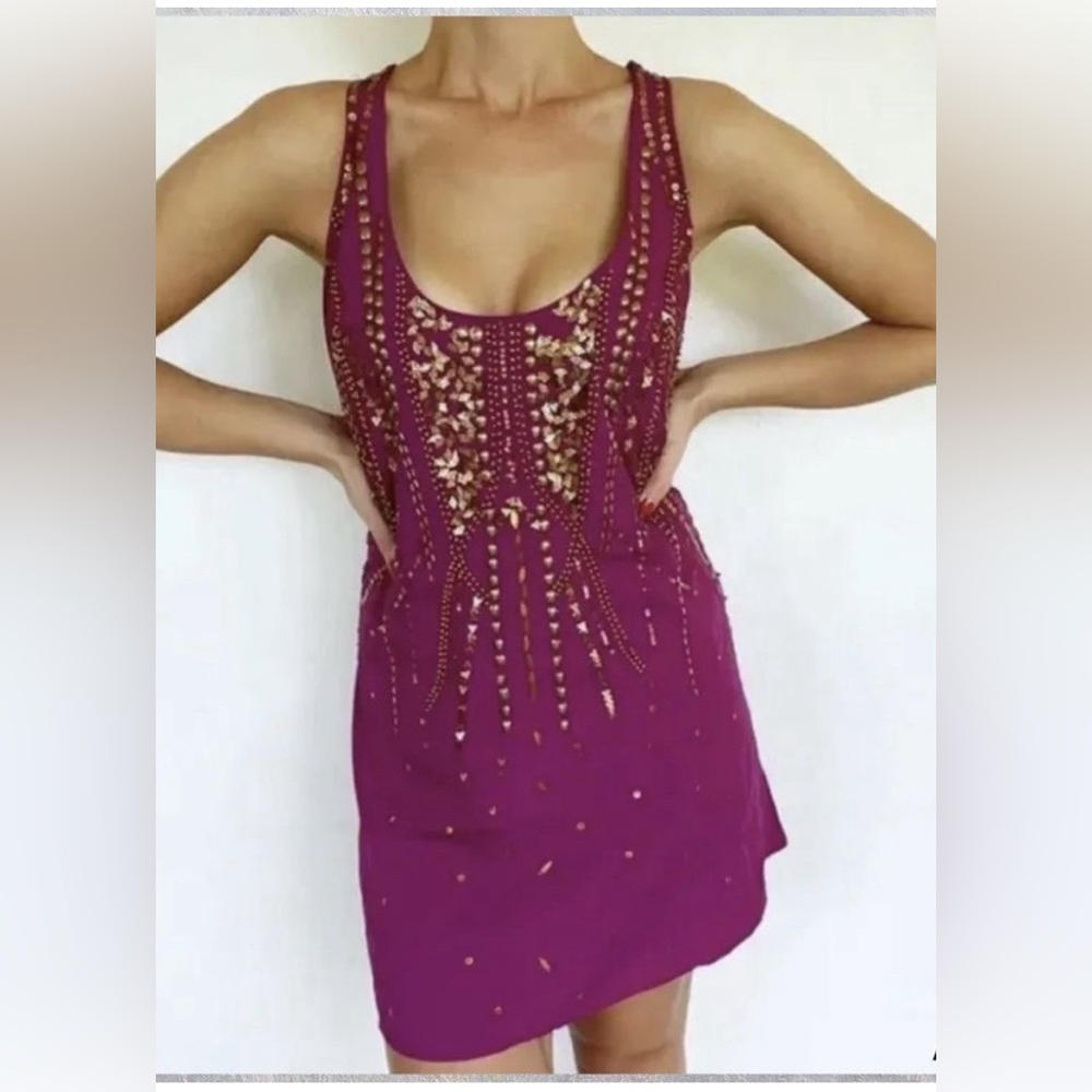 Free People Ella Embellished Slip Dress size XS - Picture 5 of 7